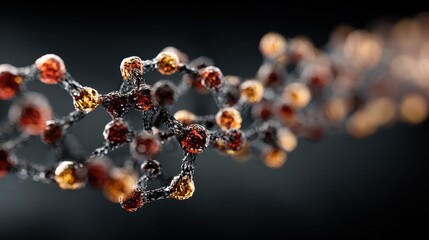 Scientific visualization of molecular transformation during digestion from solid to liquid state.