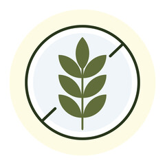 Single Leaf in Petri Dish Vector Illustration for Eco Biotechnology and Plant Testing