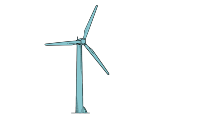 Wind turbine renewable energy generator power windmill electricity alternative clean energy future resource on transparent background