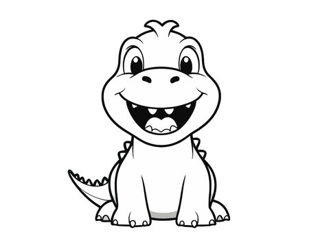 smiling dinosaurus