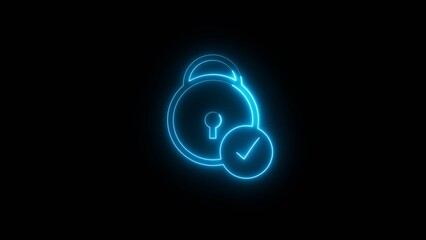 Lock icon illustration. Protection security lock icon symbol.