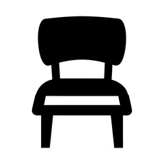 Simple modern chair silhouette for design and illustration