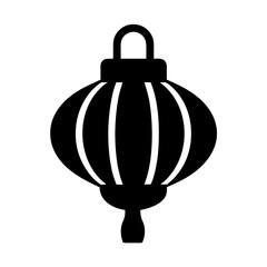 Traditional asian lantern silhouette for festive decorations