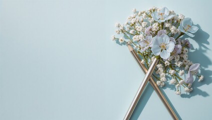 Flower floral blue pastel flower arrangement floral design