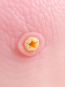 Human skin. Pilosebaceous unit. Sebaceous gland