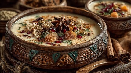 Ashure dessert turkish pudding