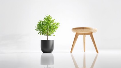 Plant pot stool small plant pot stool clean plant pot stool white background