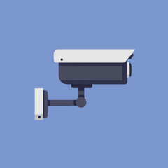 White CCTV security camera isolated on a white background, symbolizing safety and surveillance technology