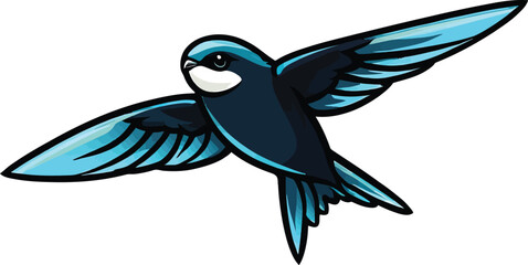 Obraz premium Cute cartoon a illustrator vector swift