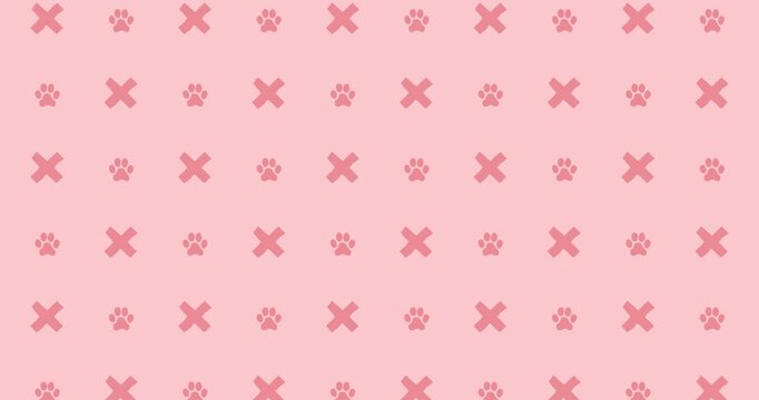 dog paw light red pattern background