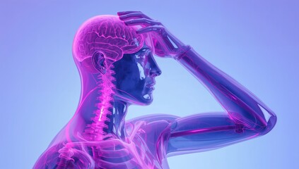 3d rendered illustration of a painful shoulder