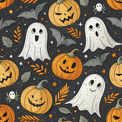 halloween seamless pattern