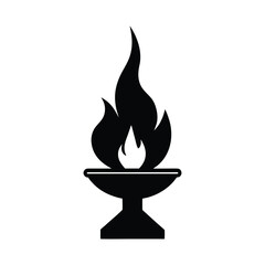 Eternal flame, gas stove with flame