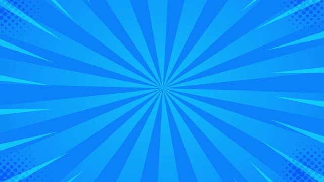 Comic book background pop art animation isolated on blue background