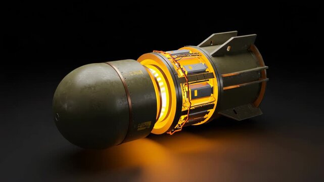 Nuclear Core: Atomic Bomb Illustration