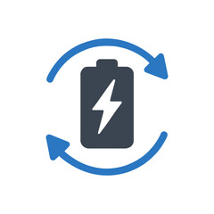 Battery recharge cycle icon