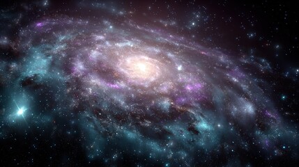 Fototapeta premium Spiral Galaxy In Outer Space