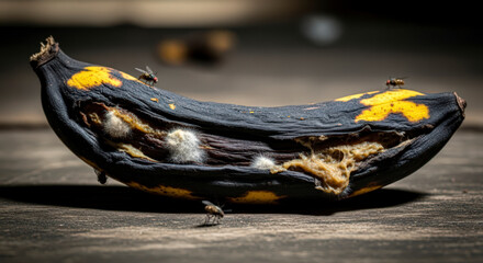 Rotten Banana, Spoiled Overripe Fruit