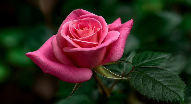 Rosa di colore rosa. Amore. Gentilezza.