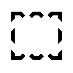 Chevron Border Vector Outline Flat Glyph Minimal Editable Geometric Decorative Frame Design Icon Set