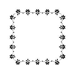 Flower Border Vector Outline Flat Glyph Minimal Editable Floral Decorative Frame Design Icon Set