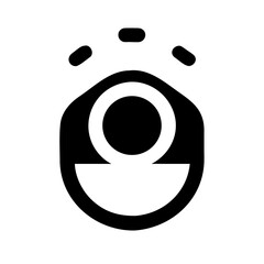 Minimal Smart Ring with Glowing Circle Vector Outline Flat Glyph Minimal Editable Technology Gadget Design Icon Set