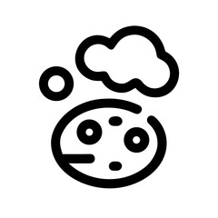 Palette with Floating Colors Inside Dream Vector Outline Flat Glyph Minimal Editable Design Icon Set