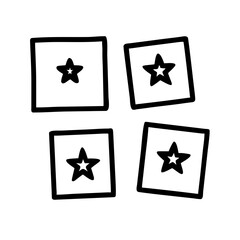 Sticky Notes Collage Icon Set | Stars Doodle Creative Planning Reminder Design Collection