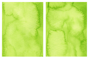 Light Green Watercolor Textured Background Vintage Backdrop Set for copy and text space hand painted on paper