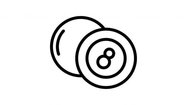 billiard minimalist stroke animation