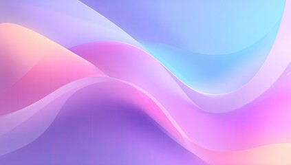 Abstract, vibrant, pastel waves flowing in soft colors