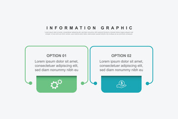 2 step infographic design. schedule concept with paper layout. can be used for workflow illustration