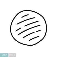 Traditional Pita Flatbread Cuisine Vector Icon