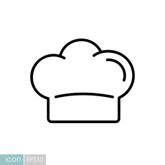 Classic Chef Hat Toque Blanche Vector Icon