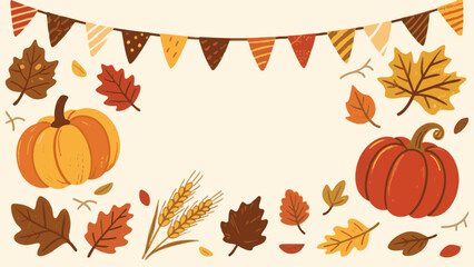 Retro and pop, simple Autumn illustration set. Cute. Simple. Event. fall. season. 