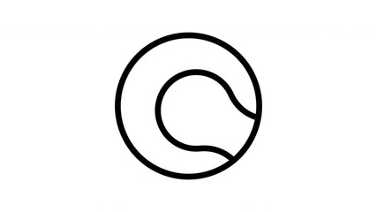 tennis ball minimalist stroke animation - Powered by Adobe