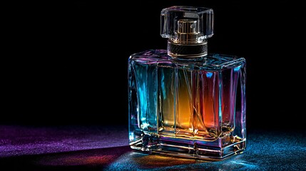 A bottle of perfume. perfume. mockup style. advertisement. 