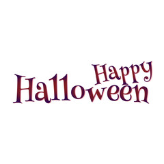 Happy Halloween Text on White Background Illustration