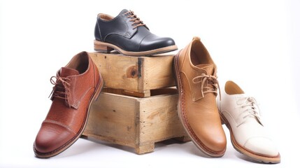 Leather shoe professionally presented in studio, ideal for fashion retail, luxury product promotions, or designer portfolios.