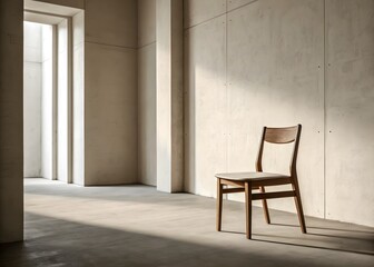 interior of a room with a chair