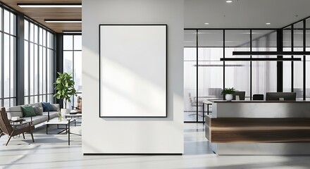 Sleek Office Interior with Mockup
