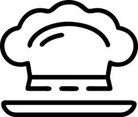 Vector art of icon of a chefs hat and a plate