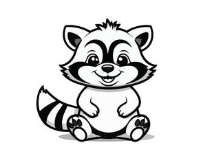 Fototapeta premium sitting raccoon