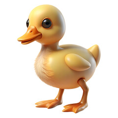 Baby Duckling Walking with Small Webbed Feet Soft Illustration PNG