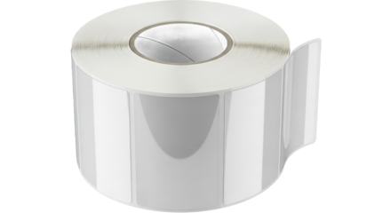 Roll of Blank White Adhesive Labels Sheets