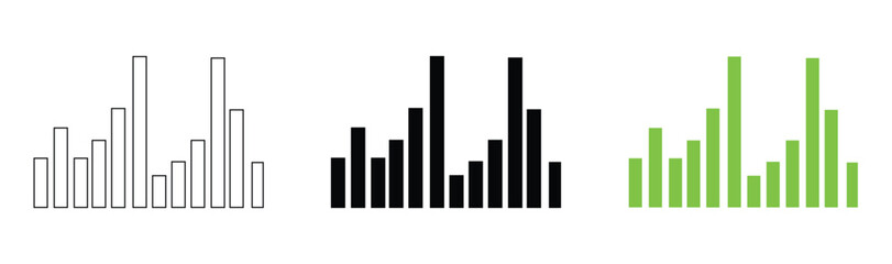 Sound wave background vector illustration with cityscape and business growth design