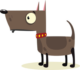 A cartoon dog with a long square snout and a bewildered expression transparent editable vector for t-shirt mug wall stickers wallpaper sticker design multipurpose use in high definition format