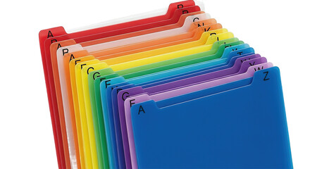 Colorful Alphabetical File Folders Organization System