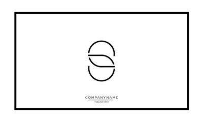 Alphabet letters S or SS logo monogram