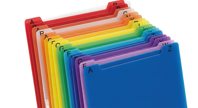 Colorful Alphabetical File Folders Organization System